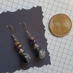 Crackle glass earrings